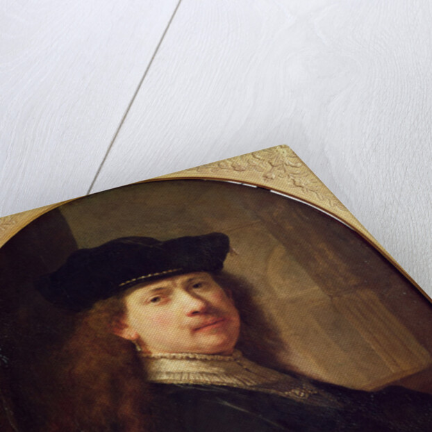 Self Portrait with Hat with Architecture in the Background, 1637 by Rembrandt Harmensz. van Rijn