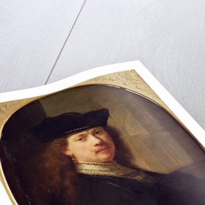 Self Portrait with Hat with Architecture in the Background, 1637 by Rembrandt Harmensz. van Rijn