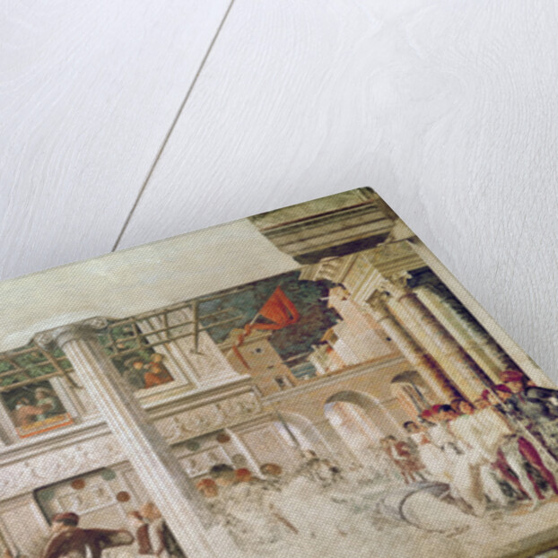 The martyrdom of Saint Christopher and the moving of his body, c.1450-56 by Andrea Mantegna