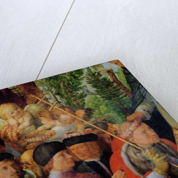 The Festival of the Rose Gardens, detail to the left: praying, 1506 by Albrecht Dürer or Duerer