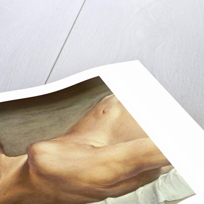 The Body of the Dead Christ, detail of the head, 1521 by Hans Holbein the Younger