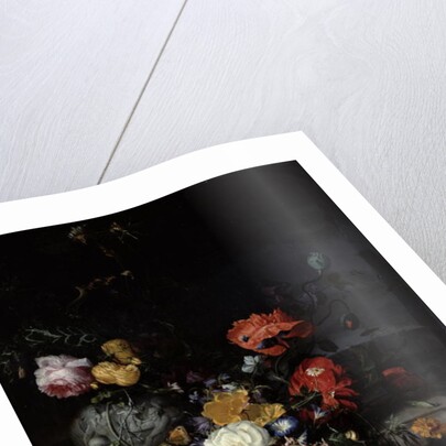 Still Life with Flowers and Insects by Jacob van Walscapelle