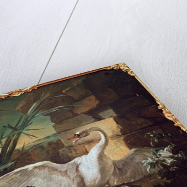 Dog and Swans by Jean-Baptiste Oudry