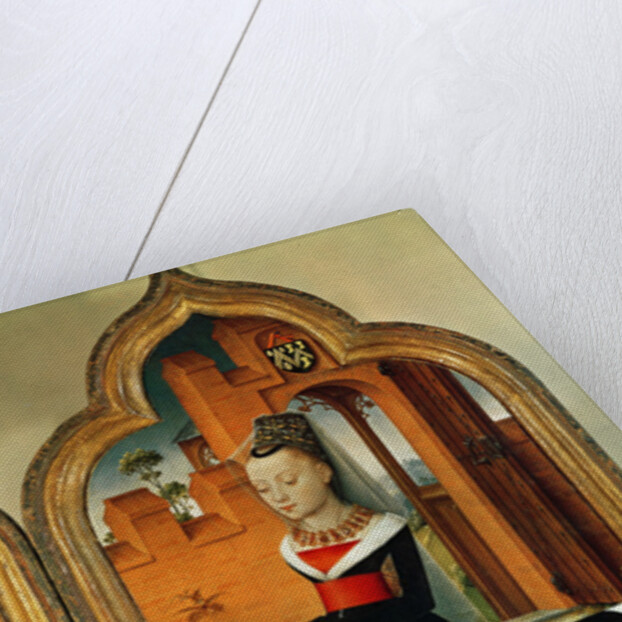 Triptych of Jean de Witte, right panel: Maria Hoose, wife of Jean de Witte, 1473 by Flemish School