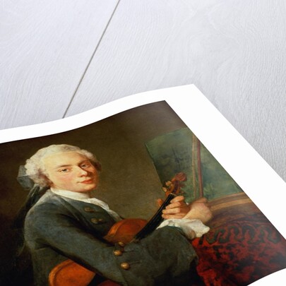 Young Man with a Violin, or Portrait of Charles Theodose Godefroy c.1738 by Jean-Baptiste Simeon Chardin