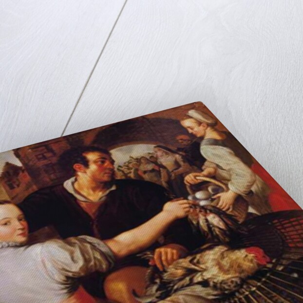 The Poultry Merchant by Joachim Bueckelaer