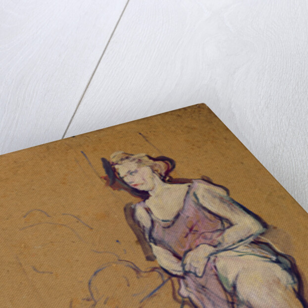 Woman holding her Dress or Woman in a Brothel, 1894 by Henri de Toulouse-Lautrec