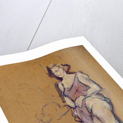 Woman holding her Dress or Woman in a Brothel, 1894 by Henri de Toulouse-Lautrec