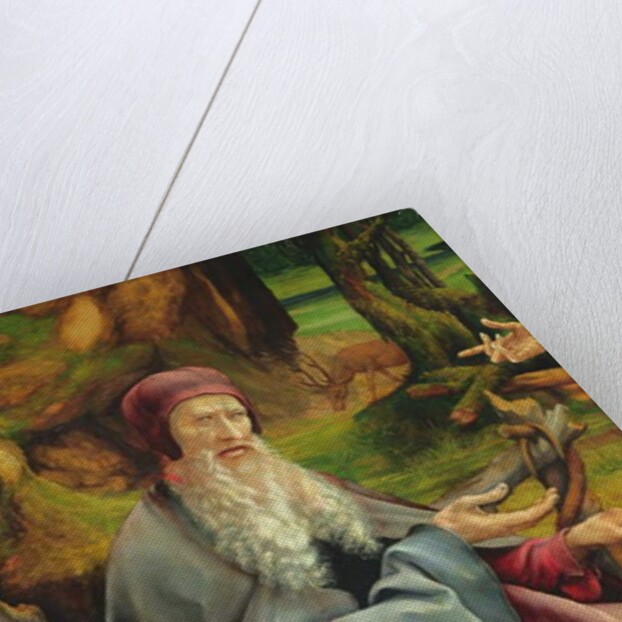 Visit of Saint Anthony to Saint Paul the hermit by Matthias Grunewald