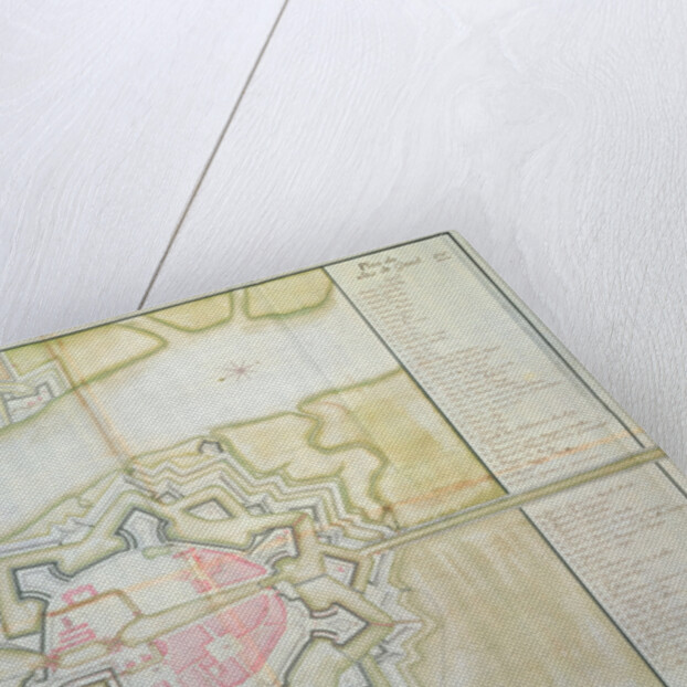 Map of Sas van Gent, Netherlands, 1747 by French School