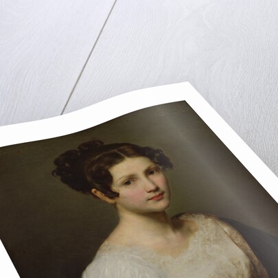 Portrait of Eugénie-Pamela Larivière, sister of the artist by Charles-Philippe Lariviere