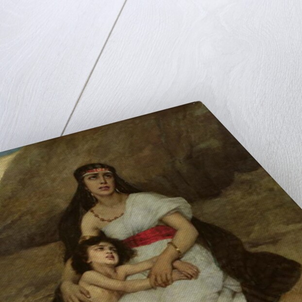 Arabic woman and her child, 1877 by Gustave Krabansky