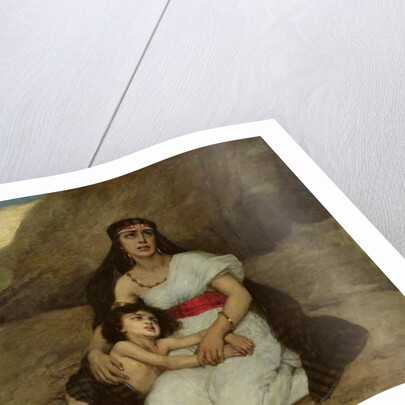 Arabic woman and her child, 1877 by Gustave Krabansky