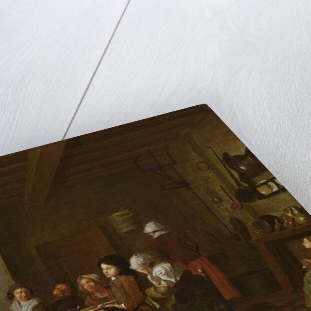 Interior scene, family meal by Jan Josef the Elder Horemans