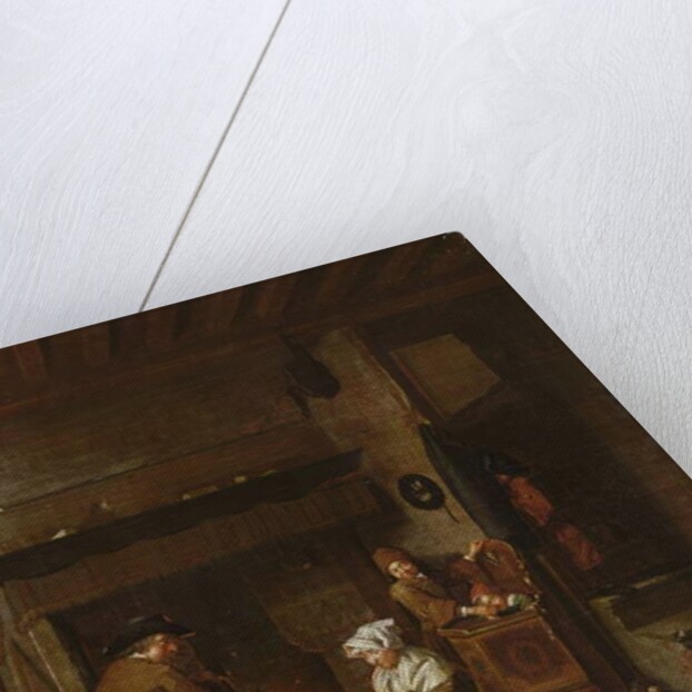 Interior scene, next to the chimney by Jan Josef the Elder Horemans