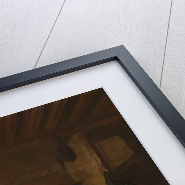 Interior scene, next to the chimney by Jan Josef the Elder Horemans