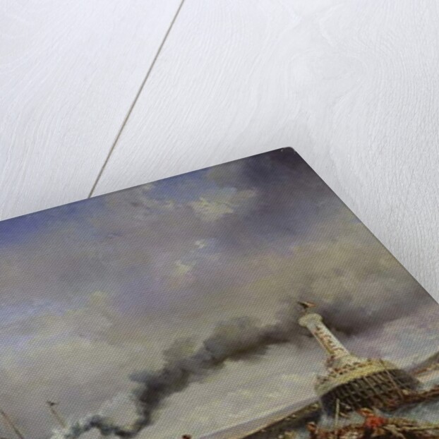 View of the port of Boulogne from the sea, 1843 by Louis Eugene Gabriel Isabey