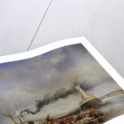 View of the port of Boulogne from the sea, 1843 by Louis Eugene Gabriel Isabey