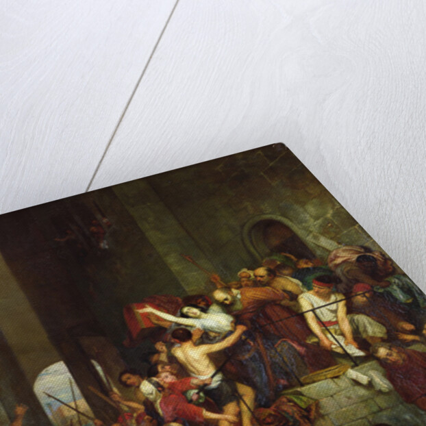 The looting of a house on the Venetian island of Guidecca during the middle ages, 1855, by Joseph-Nicolas Robert-Fleury