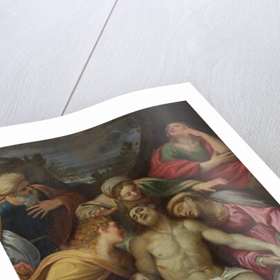 Lamentation of Christ with St John, Mary Magdalene, Mary-Salomé, Joseph of Arimathea and the Virgin by Francesco Albani