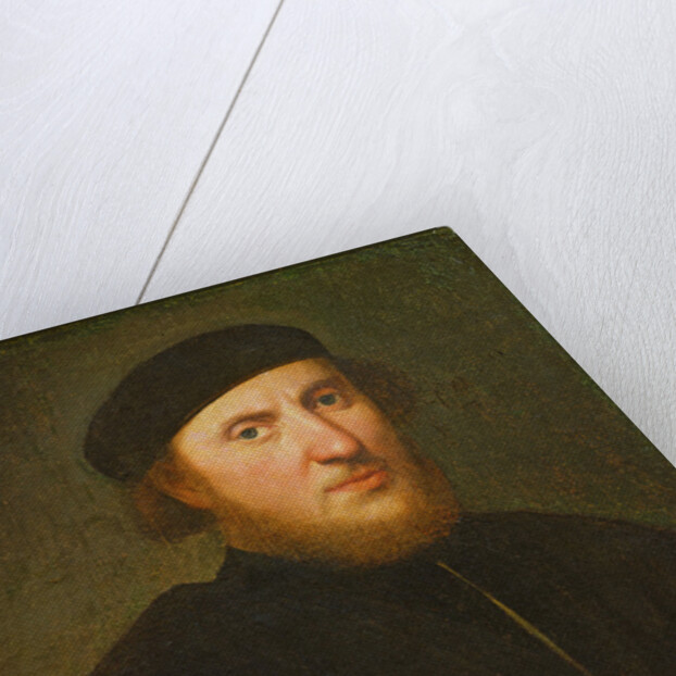 Portrait of a Man in a Black Toque by Paris Bordone