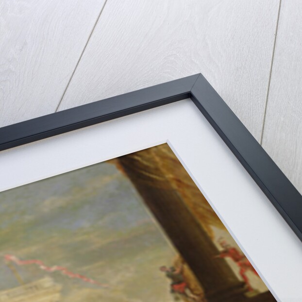 View of the Palace and Queen Joanna I of Naples by Italian School