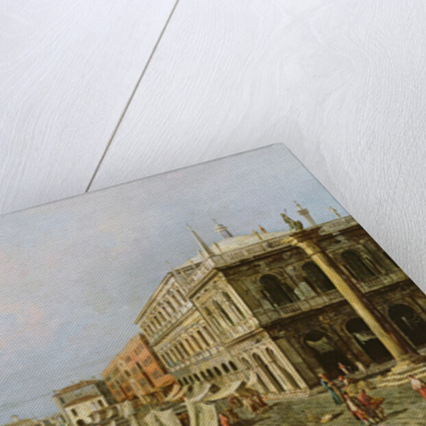 View of the Molo in front of Palazzo della Zecca, with Santa Maria della Salute in the background, Venice by Michele Marieschi