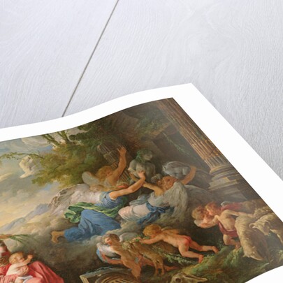 The Fall of the Idols and the Rest on the Flight into Egypt, c.1775 by Jean Jacques II Lagrenee