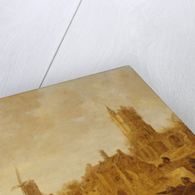 River landscape with windmill and castle ruins, 1644 by Jan Josephsz van Goyen