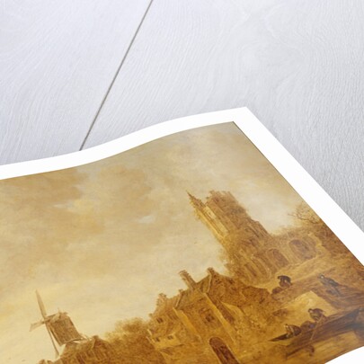 River landscape with windmill and castle ruins, 1644 by Jan Josephsz van Goyen