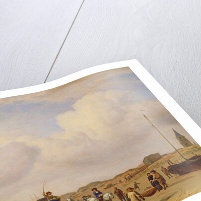 Noble Carriage on the Beach at Scheveningen, 1660 by Adriaen van de Velde