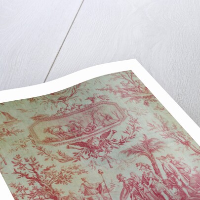 Toile de Jouy, Illustrating an Allegory of Louis XVI, King of France, restorer of liberty in February 1790 by French School