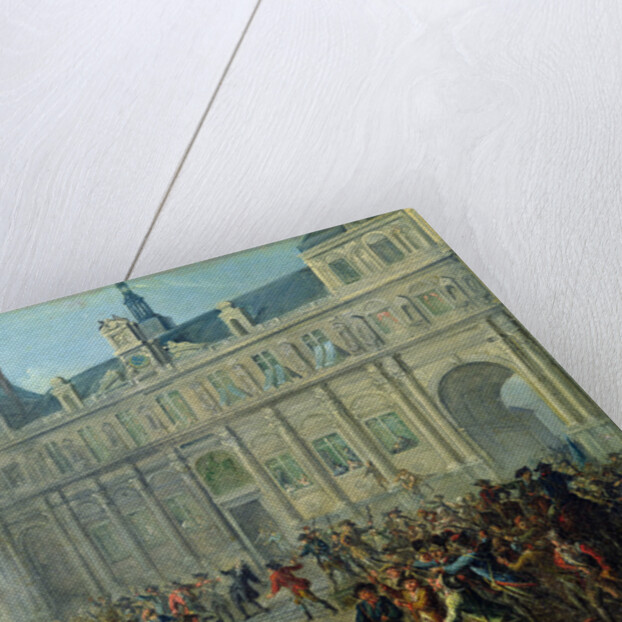 The Assassination of Jacques de Flesselles on the Steps of City Hall July 14, 1789 by Jean-Baptiste Lallemand