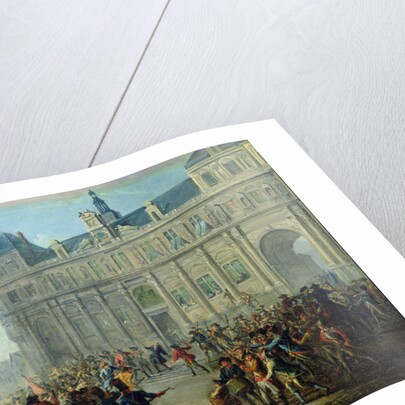 The Assassination of Jacques de Flesselles on the Steps of City Hall July 14, 1789 by Jean-Baptiste Lallemand