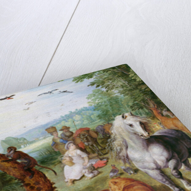 Noah's Ark, detail of the central group with horse by Jan III Snellinck