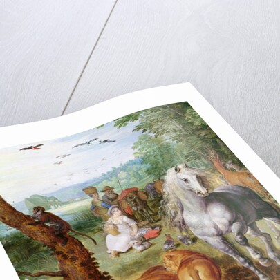 Noah's Ark, detail of the central group with horse by Jan III Snellinck