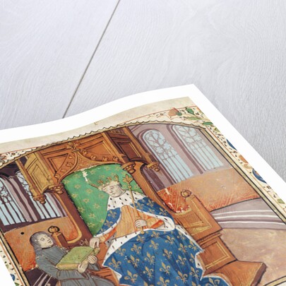 Ms 1468 fol.1 The Author Offers his Book to King Charles VII by French School