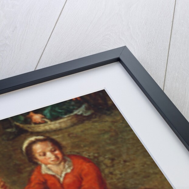 Country Life, detail of peasants churning milk by Jan the Elder Brueghel