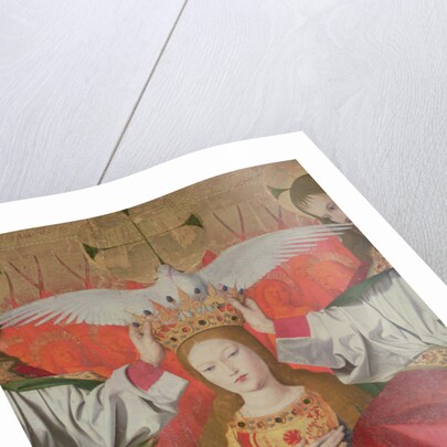 Detail of the Coronation of the Virgin, 1453-54 by Enguerrand Quarton