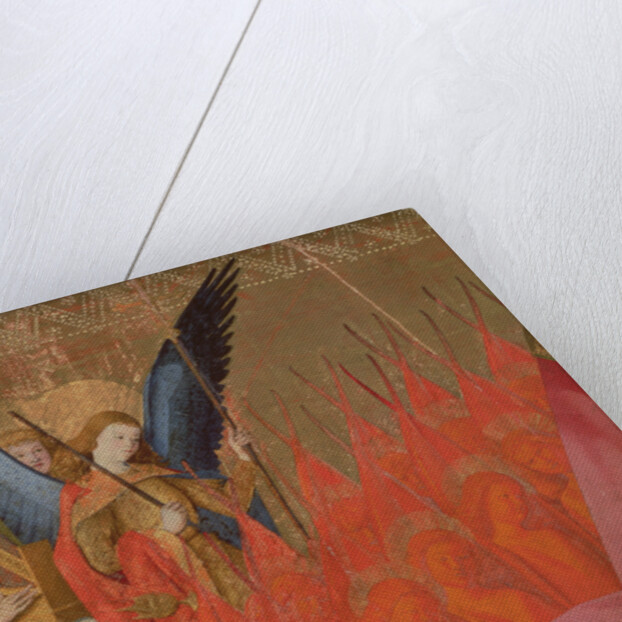 Angels and elected officials, detail of the Coronation of the Virgin, 1453-54 by Enguerrand Quarton