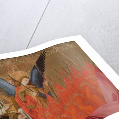 Angels and elected officials, detail of the Coronation of the Virgin, 1453-54 by Enguerrand Quarton