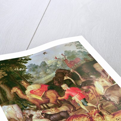 Earthly Paradise, detail of the right part, animals in pairs by Jan the Elder Brueghel