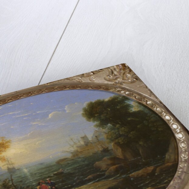 Coastal Landscape at Sunset by Claude Lorrain (1600-82)