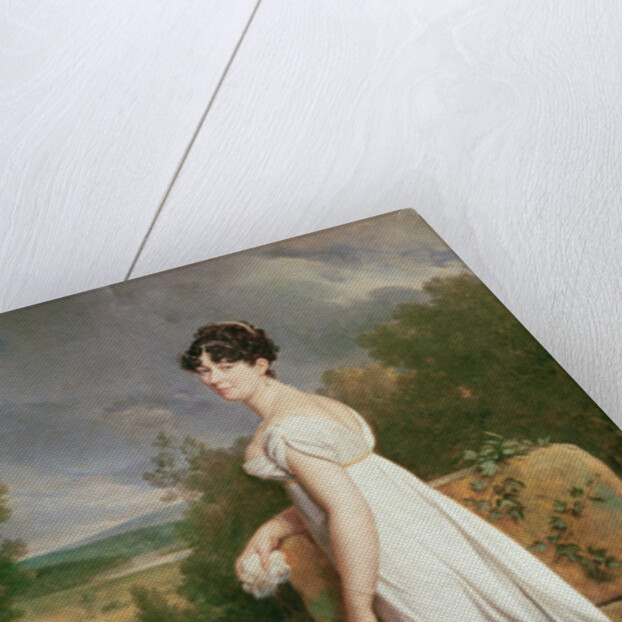 Full-length Portrait of Madame Visconti, wife of the former ambassador of the Cisalpine Republic, France by Francois Pascal Simon Baron Gerard