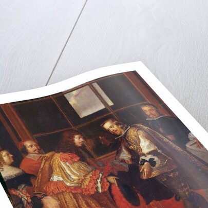 The Meeting of Louis XIV and Philippe IV on the Ile des Faisans by Charles Le Brun