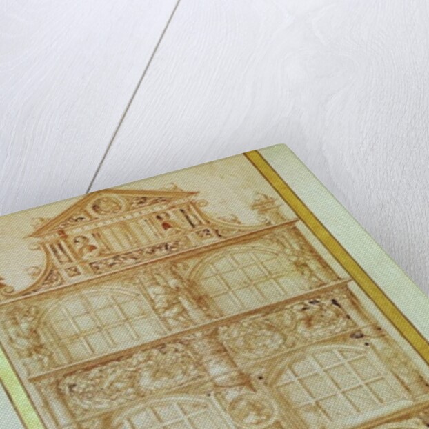 Proposal for the facade of a three-story house and a gable by Hans Holbein the Younger