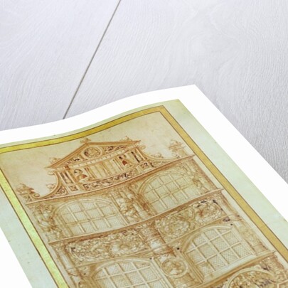 Proposal for the facade of a three-story house and a gable by Hans Holbein the Younger