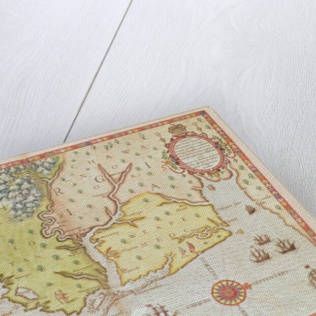 Admiranta Narratio... Map of Virginia, 1585-1588 by Theodor de Bry