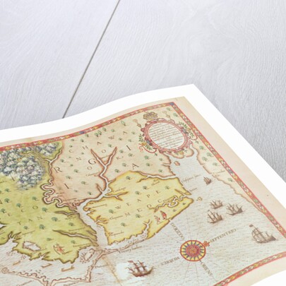 Admiranta Narratio... Map of Virginia, 1585-1588 by Theodor de Bry