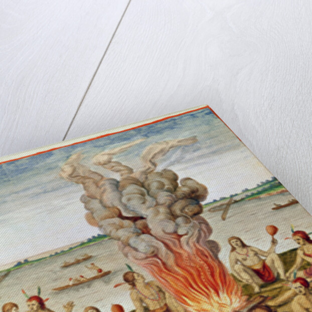 Admiranta Narratio, the Celebration of a Victory around a Fire, 1585-88 by Theodor de Bry